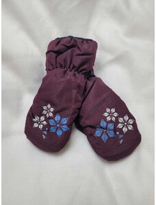 Detské rukavice palčiaky do snehu bordové