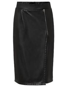 bonprix Ceruzková sukňa s vrstvením, farba čierna