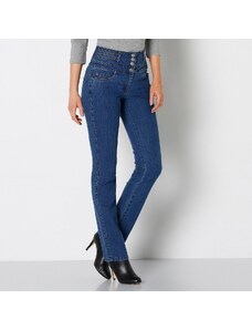 Blancheporte Rovné džínsy s vysokým pásom modrá 040