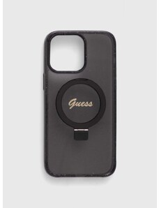 Puzdro na mobil Guess iPhone 14 Pro Max 6.7" čierna farba