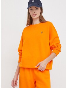 Mikina Polo Ralph Lauren dámska,oranžová farba,jednofarebná,211943006