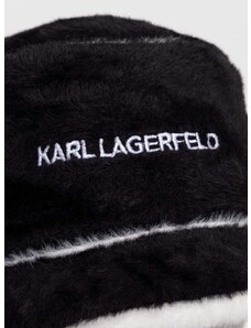 Klobúk Karl Lagerfeld čierna farba