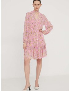 Šaty HUGO ružová farba,mini,áčkový strih,50509165