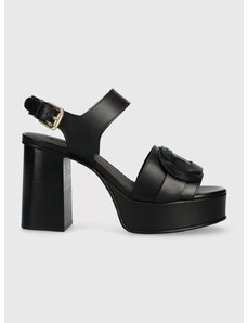 Kožené sandále See by Chloé Loys čierna farba, SB42022A