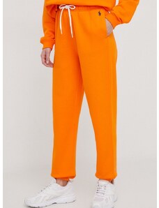 Tepláky Polo Ralph Lauren oranžová farba, jednofarebné, 211943009
