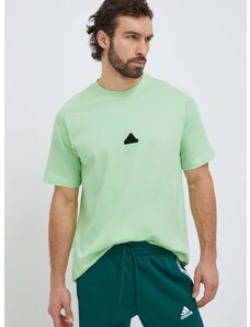 Tričko adidas Z.N.E pánske, zelená farba, jednofarebné, IR5227