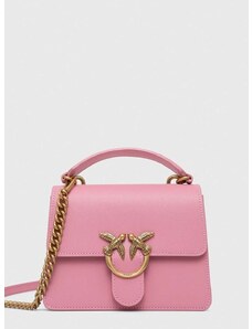 Kožená kabelka Pinko ružová farba, 100071.A0F1