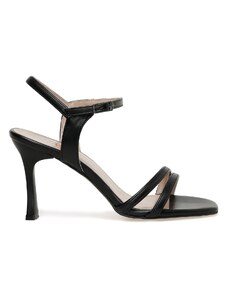 İnci 3fx čierne dámske sandále na podpätku