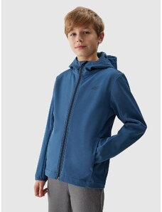 4F Chlapčenská vetroodolná softshellová bunda s membránou 5000 - modrá
