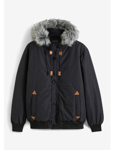 bonprix Funkčná bunda s kapucňou, bluzónový strih, farba čierna