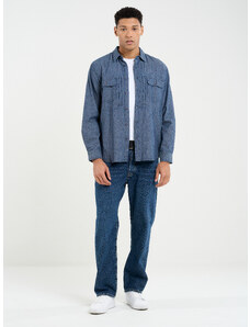 BIGSTAR BIG STAR Pánska denimová košeľa jeans look REDGERSON 402 M