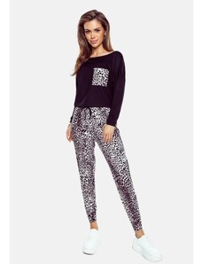Pyjamas Eldar First Lady Sarina L/R S-XL black-leopard print 2