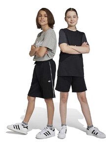 Detské krátke nohavice adidas Originals čierna farba, jednofarebné, nastaviteľný pás