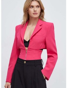Sako Versace Jeans Couture ružová farba, jednoradová, jednofarebná, 76HAQ701 N0103