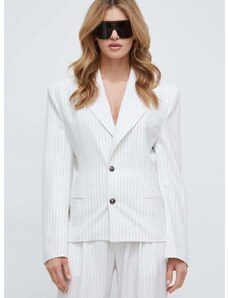 Sako Versace Jeans Couture biela farba, jednoradová, vzorovaná, 76HAQ700 N0335