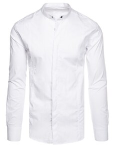 Dstreet Nadčasová elegantná biela pánska košeľa