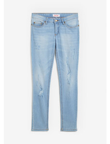 bonprix Strečové džínsy Skinny, Mid Waist, farba modrá