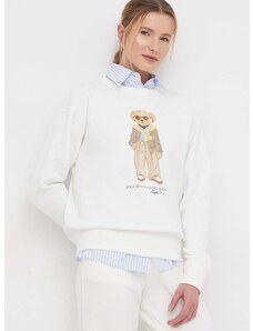 Mikina Polo Ralph Lauren dámska,béžová farba,s potlačou,211924298