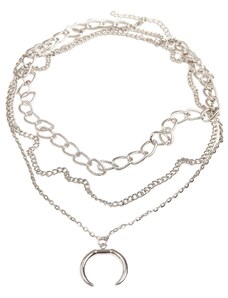 Urban Classics Accessoires Open-Ring Layering Necklace - Silver Color