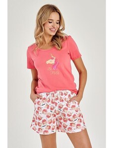 Taro Letné pyžamo Mila s jednorožcom ružové