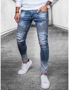 Dstreet Pánske modré džínsové nohavice v módnom prevedení