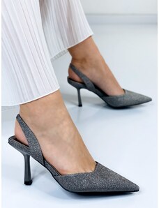 Webmoda Exkluzívne dámske čierne trblietavé sandále