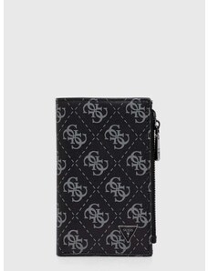 Kožená peňaženka Guess pánsky, čierna farba, SMVELE LEA78