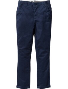 bonprix Chlapčenské chino nohavice, Slim fit, farba modrá