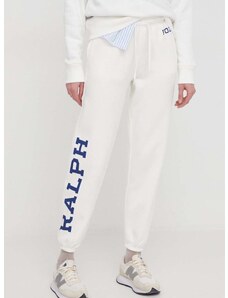 Tepláky Polo Ralph Lauren béžová farba,melanžové,211924252