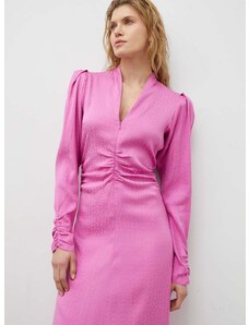 Šaty Gestuz ružová farba, maxi, áčkový strih, 10908643