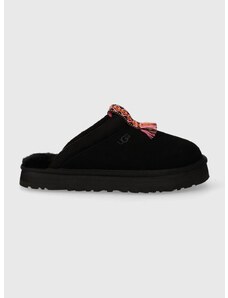 Detské semišové papuče UGG TAZZLE čierna farba