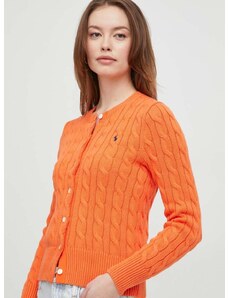 Bavlnený kardigán Polo Ralph Lauren oranžová farba,211891643