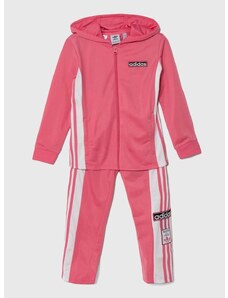Detská tepláková súprava adidas Originals ružová farba
