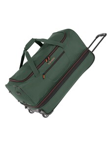 Travelite Basics Cestovná taška na kolieskach M 70 cm Zelená Rozšíriteľná