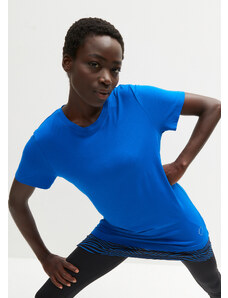 bonprix Športové dlhé tričko, 2v1 vzhľad, farba modrá