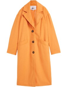 bonprix Kabát vo vlnenom vzhľade, strih do A, farba oranžová