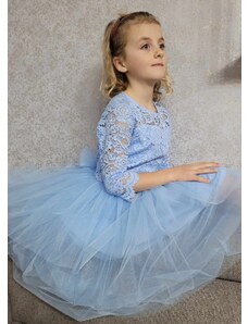 Dievčenské spoločenské šaty svetlo modré