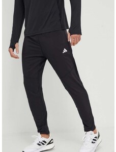 Bežecké nohavice adidas Performance Own the Run čierna farba, s potlačou, IK5024