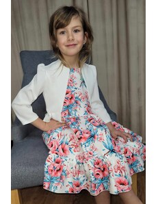 Tylkomet dievčenské šaty kvetované s bolerkom
