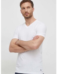 Bavlnené tričko Polo Ralph Lauren 3-pak pánsky,biela farba,melanžový,714936903