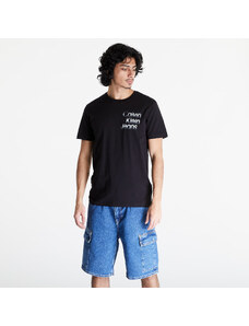 Pánske tričko Calvin Klein Jeans Diffused Stacked Short Sleeve Tee Black