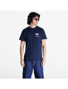 Tommy Hilfiger Pánske tričko Tommy Jeans Slim Essential Flag Short Sleeve Tee Dark Night Navy