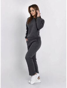 FASARDI Women's insulated tracksuit, sweatshirt and loose trousers, graphite