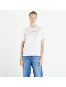 Tommy Hilfiger Dámské tričko Tommy Jeans Relaxed New Linear Short Sleeve Tee White