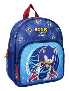 Vadobag Detský / chlapčenský batoh s predným vreckom Ježko Sonic - motív Chyť ma! - 5L