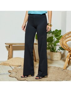 Blancheporte Splývavé široké nohavice s pružným pásom čierna 040