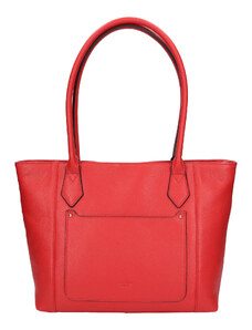 Elegantná dámska kožená kabelka Katana Lenese - červená