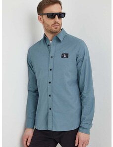 Bavlnená košeľa Calvin Klein Jeans pánska,regular,s klasickým golierom,J30J325027
