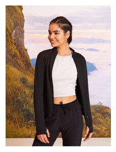 LC Waikiki Standing Collar Straight Long Sleeve Women's Outdoor Cardigan