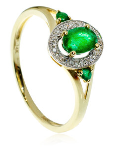Goldiediamonds Diamantový prsteň so smaragdmi LRG803.SP